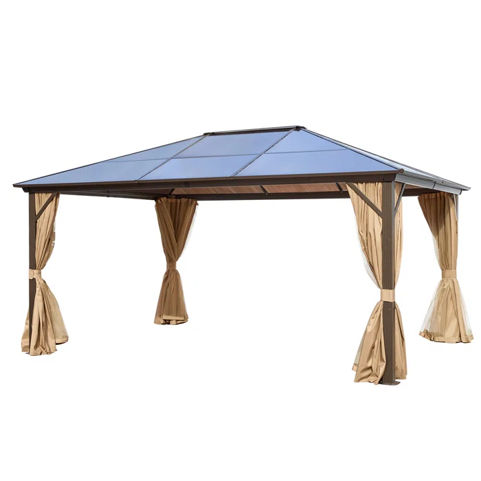 EROMMY 16 Ft. W x 12 Ft. D Aluminum Patio Gazebo