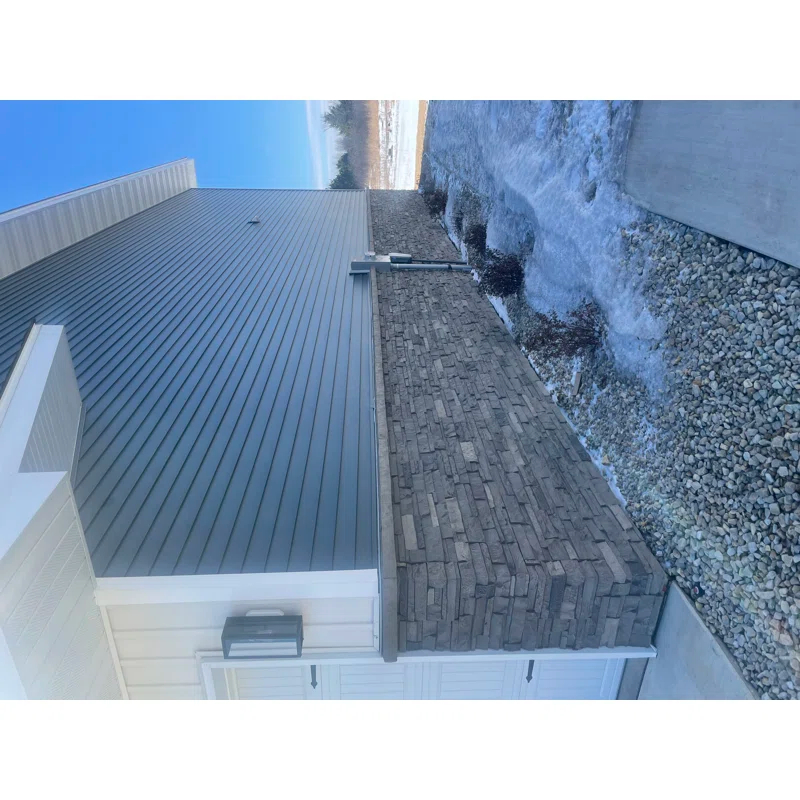 DuraKwik Stone 13" x 48.43" Ledgestone Stone Wall Paneling in Gray Volcano Ash