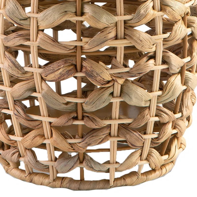 Enna Lantern, Bohemian Style, Candle Stand, Brown Rattan Woven