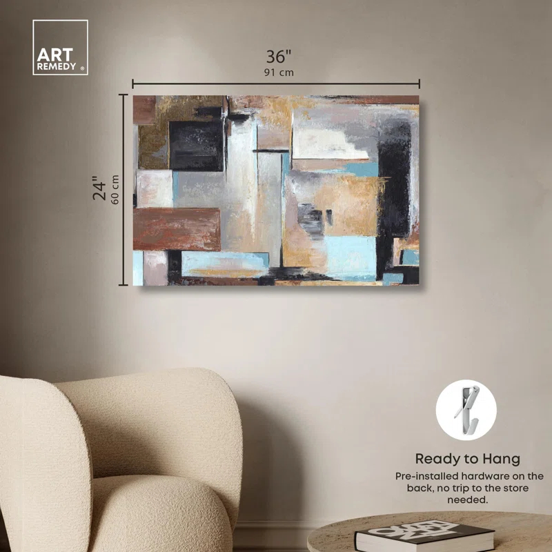 Art Remedy Overlay Canvas Modern Geometric Art by Art Remedy