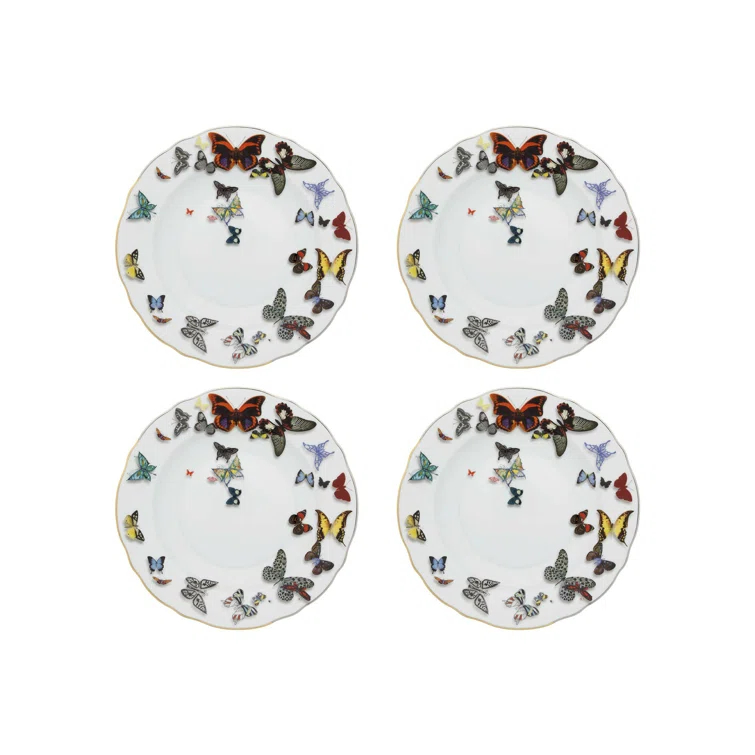 Vista Alegre 8.937'' Handmade Porcelain China Appetizer Plate (Set of 4)
