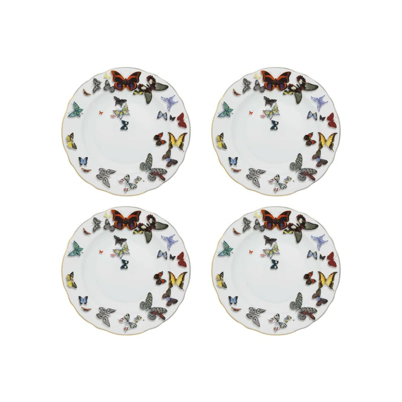 Vista Alegre 8.937'' Handmade Porcelain China Appetizer Plate (Set of 4)