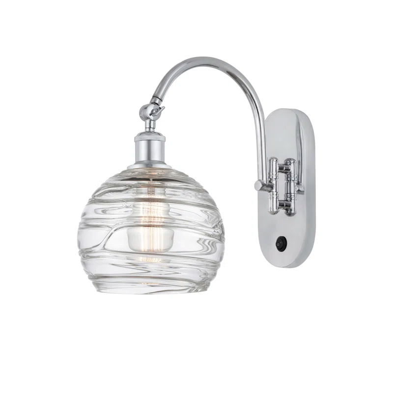 Innovations Lighting Athens Deco Swirl Steel Swing Arm Sconce