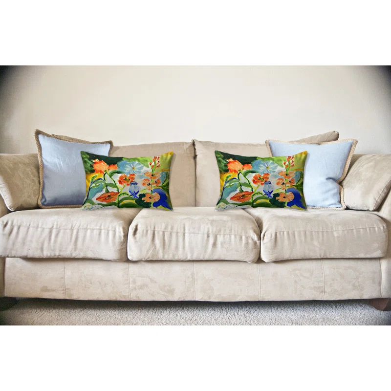 Indoor/Outdoor Reversible Throw Pillow