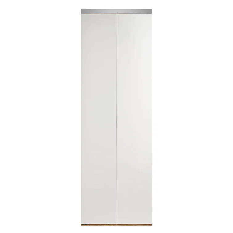 Custom Door and Mirror 80'' Solid + Manufactured Wood Flush Painted Bi-Fold Door