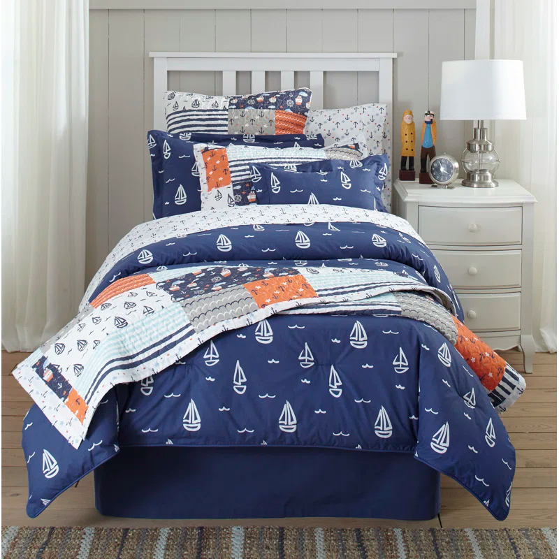 Lullaby Bedding Away At Sea Modern & Contemporary Percale Bedding Set