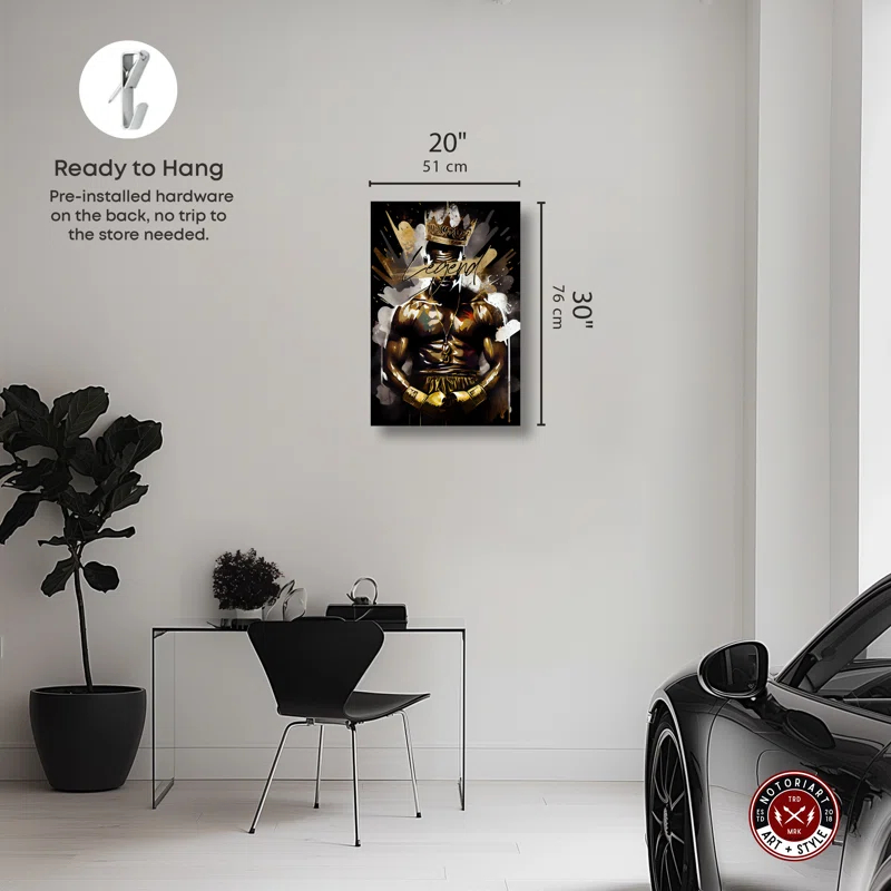 Notori Art Legendary Boxer Box Inspired Print Man Cave Wall Art by Notoriart