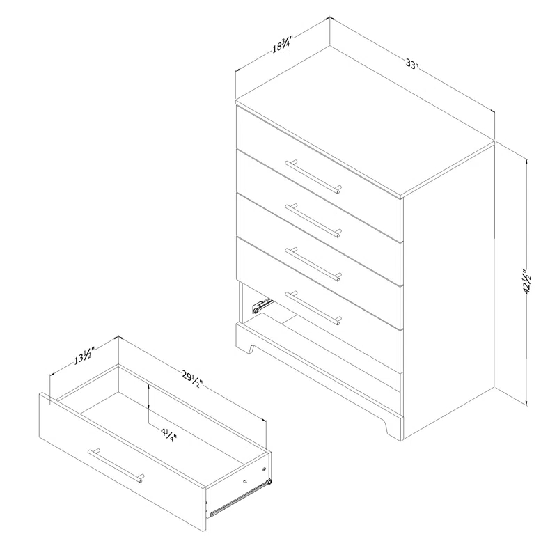 South Shore Barcelo  5-Drawer Chest