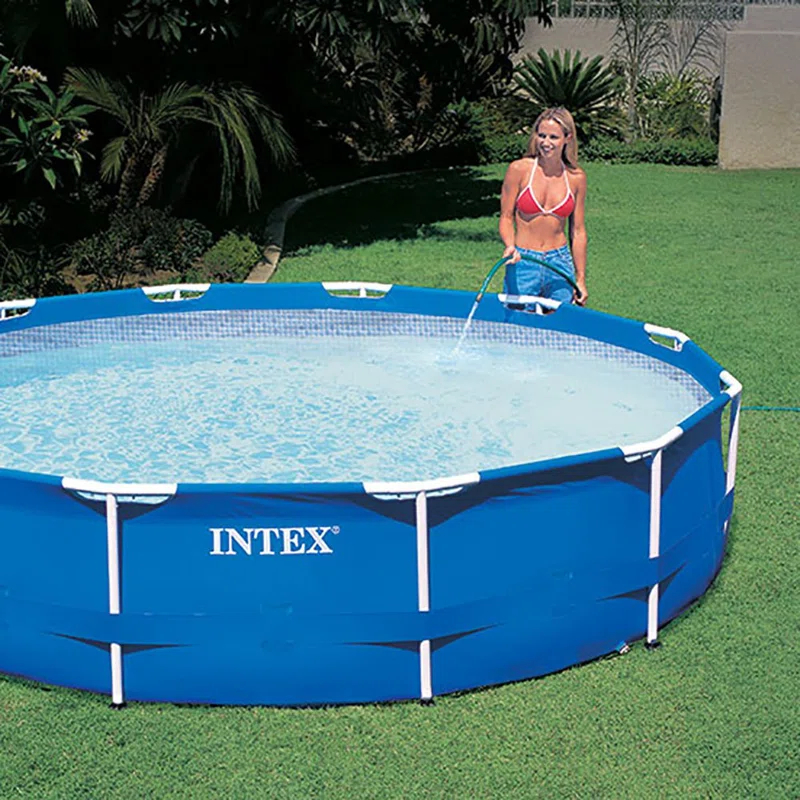 Intex Steel Round Frame Set Pool 30'' H x 144'' W x 144'' L