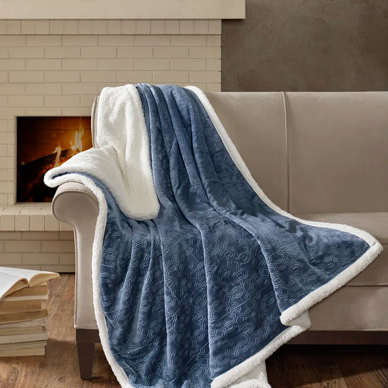Elma Oversized Textured Plush Throw