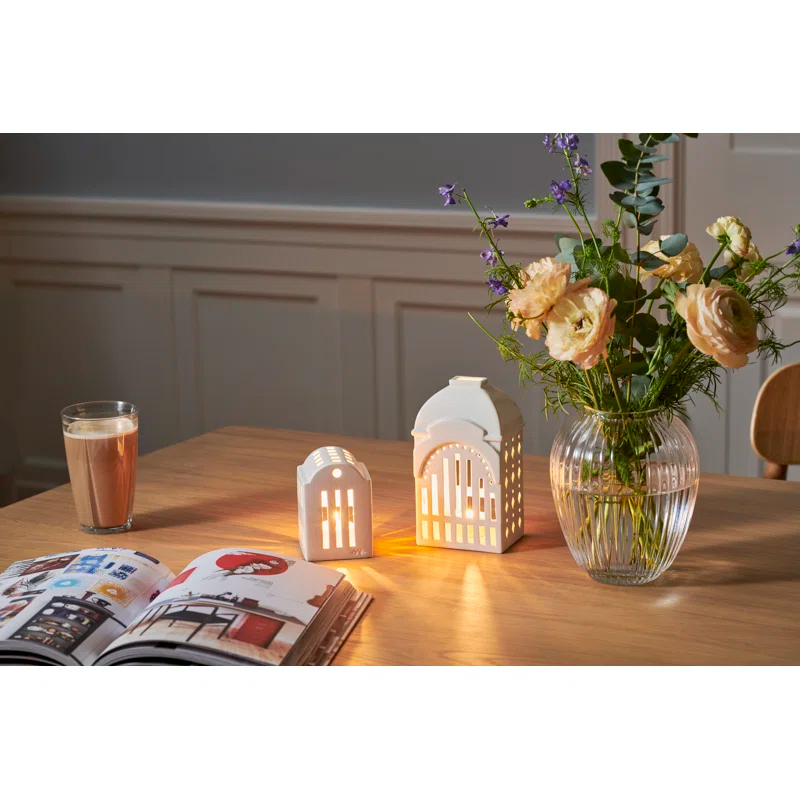 Kähler Urbania 4.1'' H Concrete / Cement Tabletop Lantern