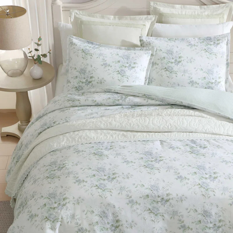 Laura Ashley Laura Ashley Arundel Cotton Reversible Grey Duvet Cover Set