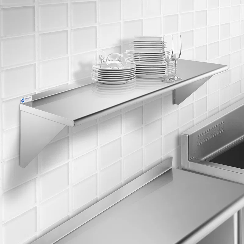 GRIDMANN NSF Stainless Steel Wall-Mount Shelf by Latitude Run