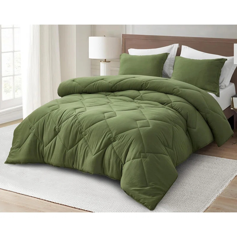 Chezmoi Collection Logan Solid Comforter Set