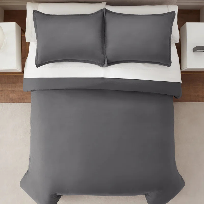 Serta Serta Simply Clean Antimicrobial 3 Piece Duvet Cover Set