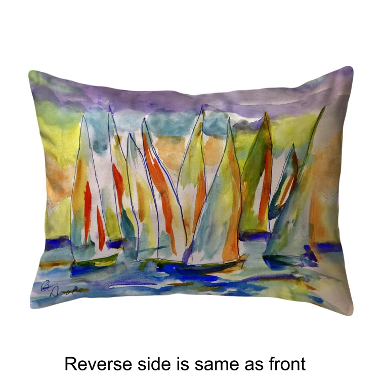 Betsy Drake Interiors Outdoor Rectangular Pillow Cover & Insert & Reviews | Wayfair