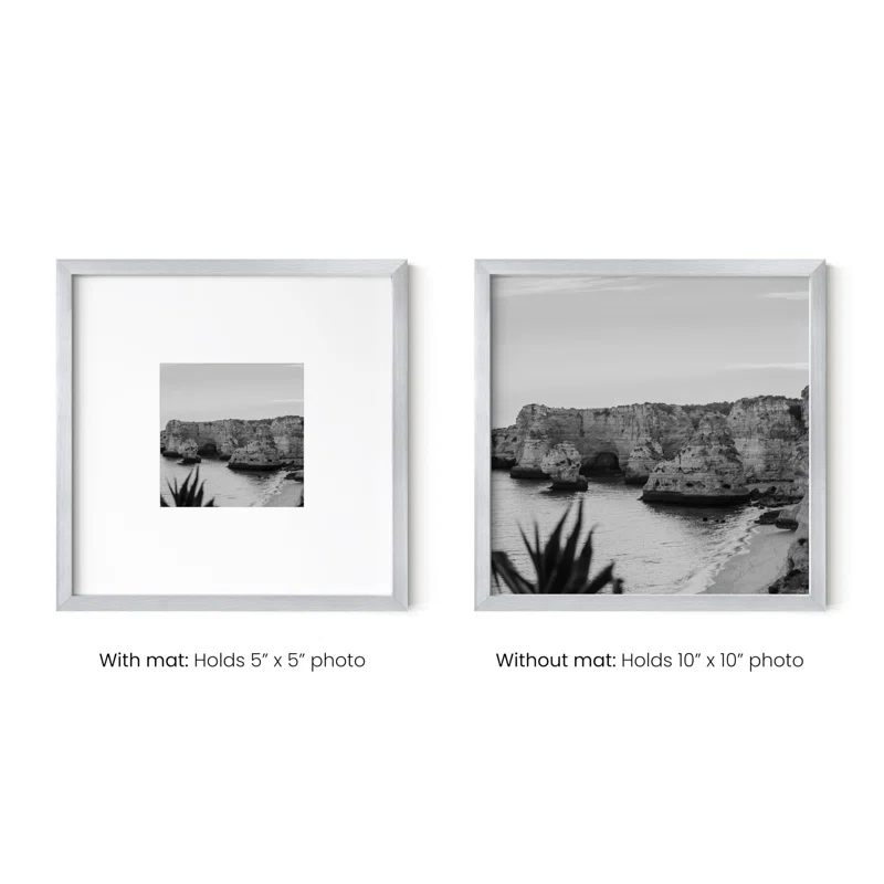 Haus and Hues Matted Square Metal Picture Frames (Set of 1)