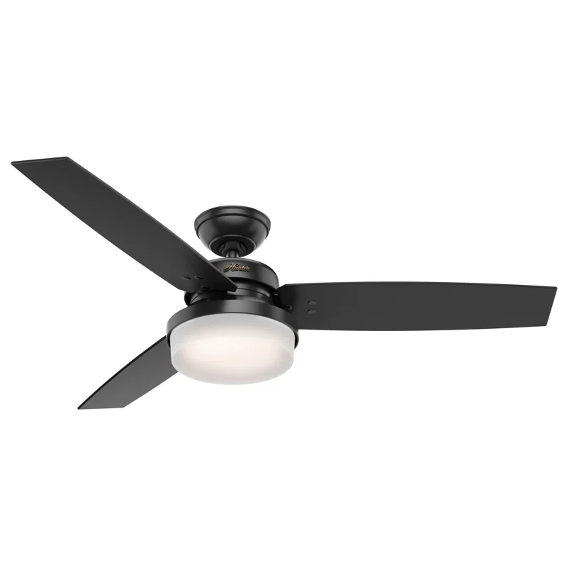 Hunter Fan 52" Sentinel 3 -Blade Standard Ceiling Fan with Remote Control and Light Kit Included