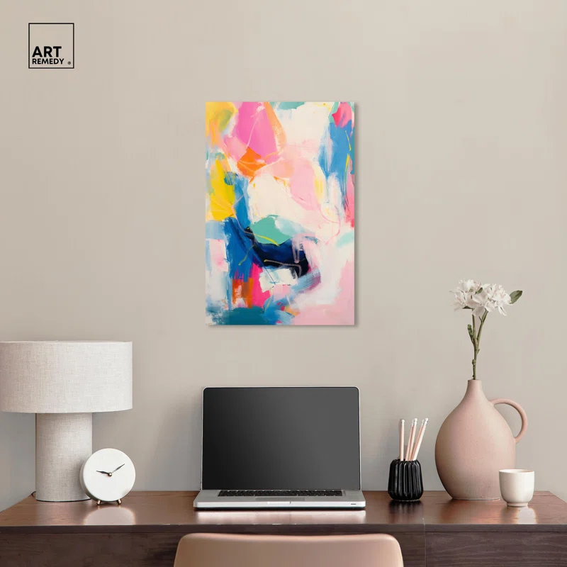 Art Remedy Colorburst Melody Canvas Modern Color Abstract by Art Remedy