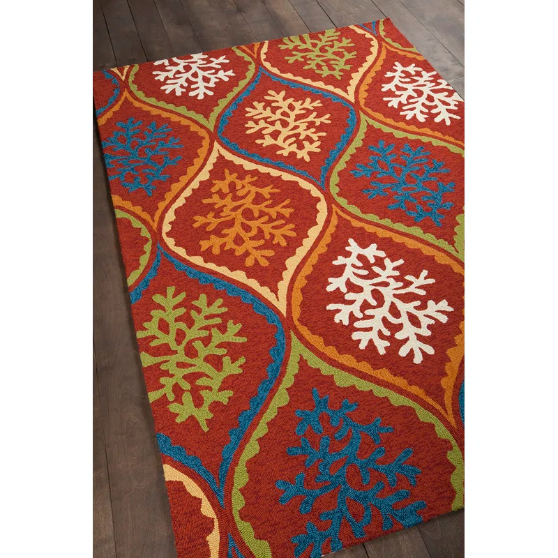 Terra Patterned Red Area Rug