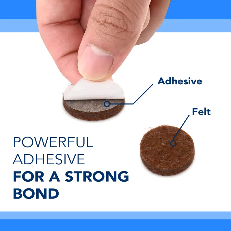 45 Pcs. Felt Furniture Pads - Protect Various Floors Including Hardwood, Laminate, Tile, and Vinyl