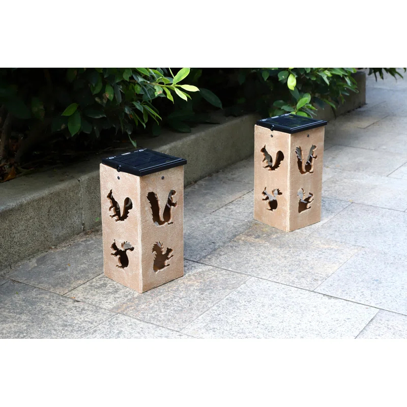 Solar Themed Silhouette Indoor/Outdoor Garden Décor Lantern