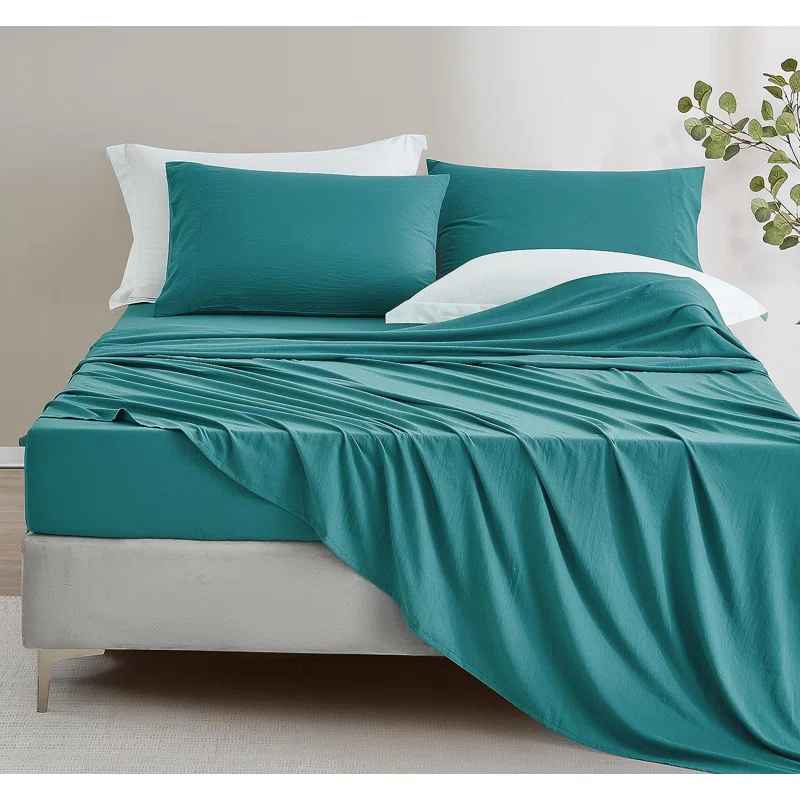 Chezmoi Collection Washed Microfiber Bedding Microfiber Sheet Set