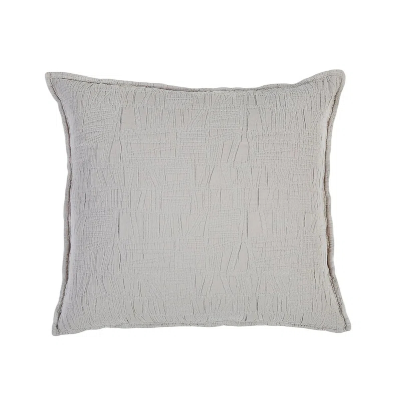 Harbour Cotton Matelassé Euro Sham by Pom Pom at Home - Taupe