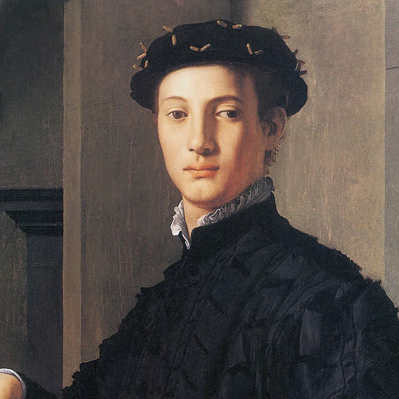 Vault W Artwork " Portrait Of A Young Man, 1530 " by Agnolo Bronzino