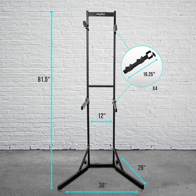 RaxGo Steel Freestanding Adjustable Bike Rack RGFSBR4