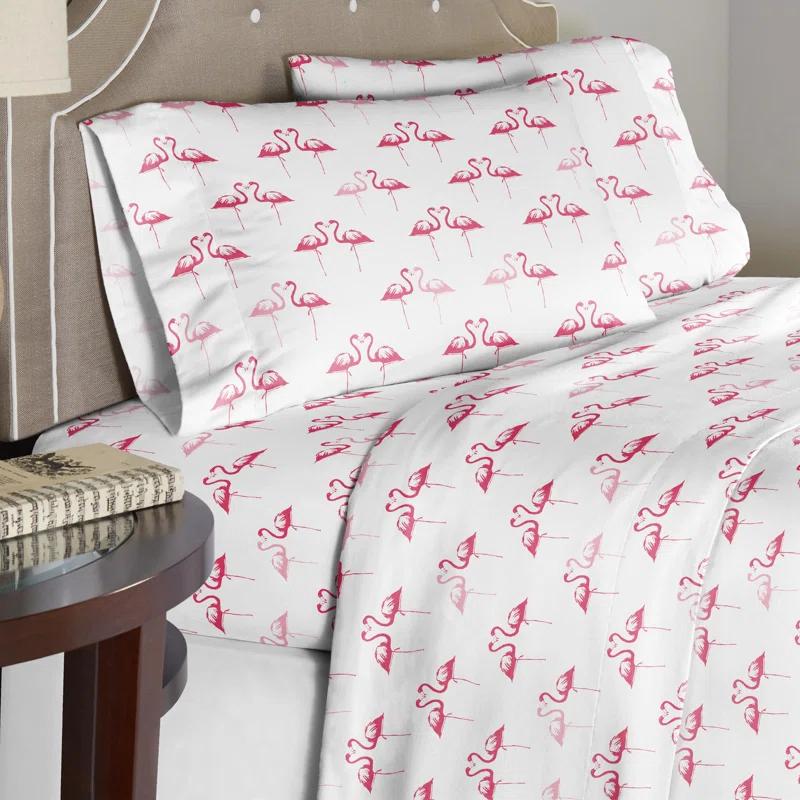 Pointehaven Flannel Animal Print Sheet Set
