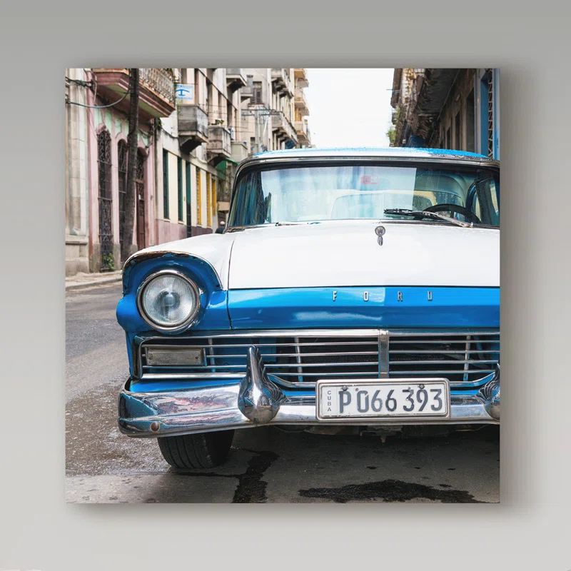 Trademark Fine Art Philippe Hugonnard " Old Ford Blue Car " by Philippe Hugonnard