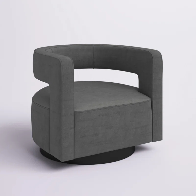 Modway Spin Cutaway Performance Velvet Swivel Armchair