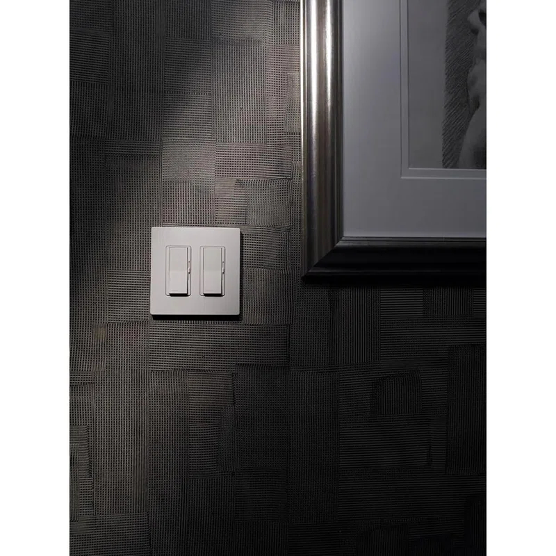 Lutron Lutron White Dual Gang Rocker Plastic Decorator Faceplate 1 pk