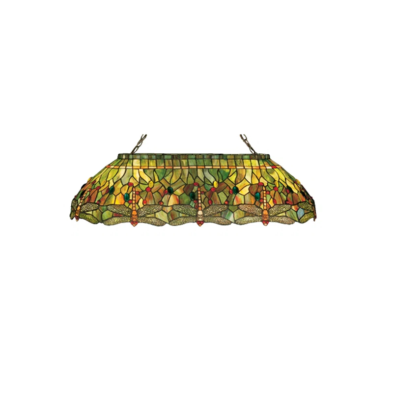 Meyda Lighting Meyda Tiffany & Stained Glass 6 - Light Mahogany Bronze Pool Table Lights Pendant