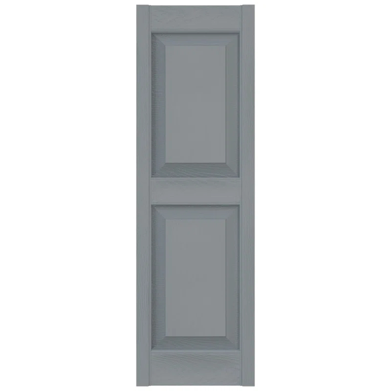 Builders Edge Builders Edge, TailorMade Two Equal Panels, Raised Panel Shutters, Includes Matching Installation Spikes (Per Pair)