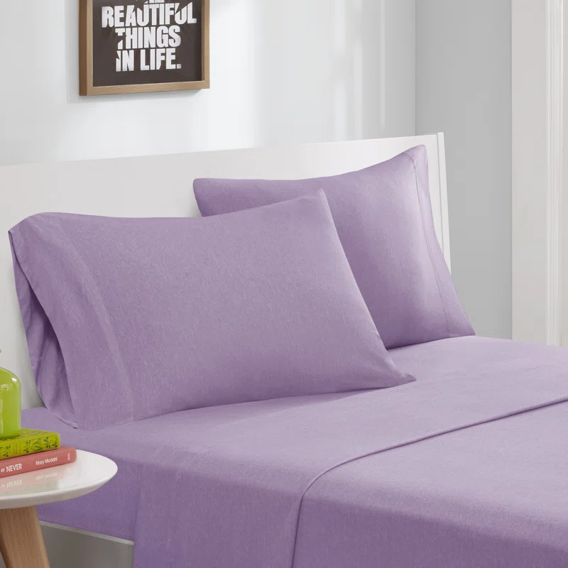 Cotton Blend Jersey Knit All Season Sheet Set