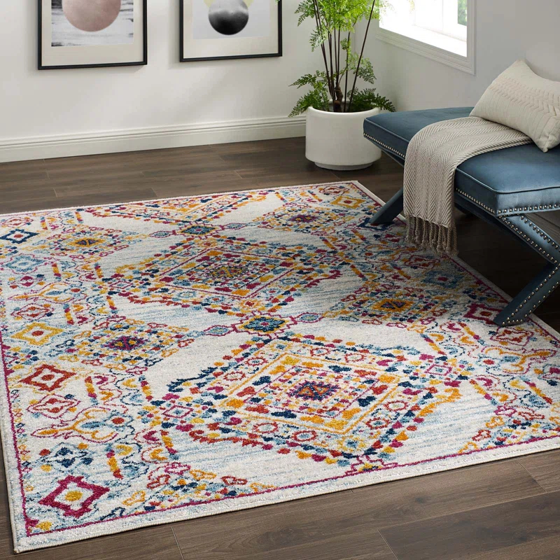 Modway Modway Entourage Khalida Distressed Vintage Floral Lattice Area Rug