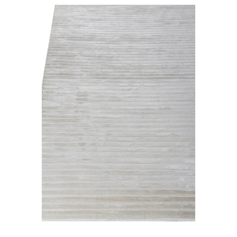 High Low Viscose Striped Rug