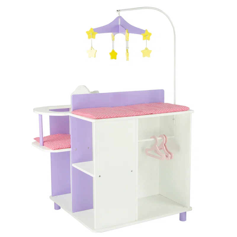 Teamson Kids Olivia's Little World Wooden Doll Changing Station