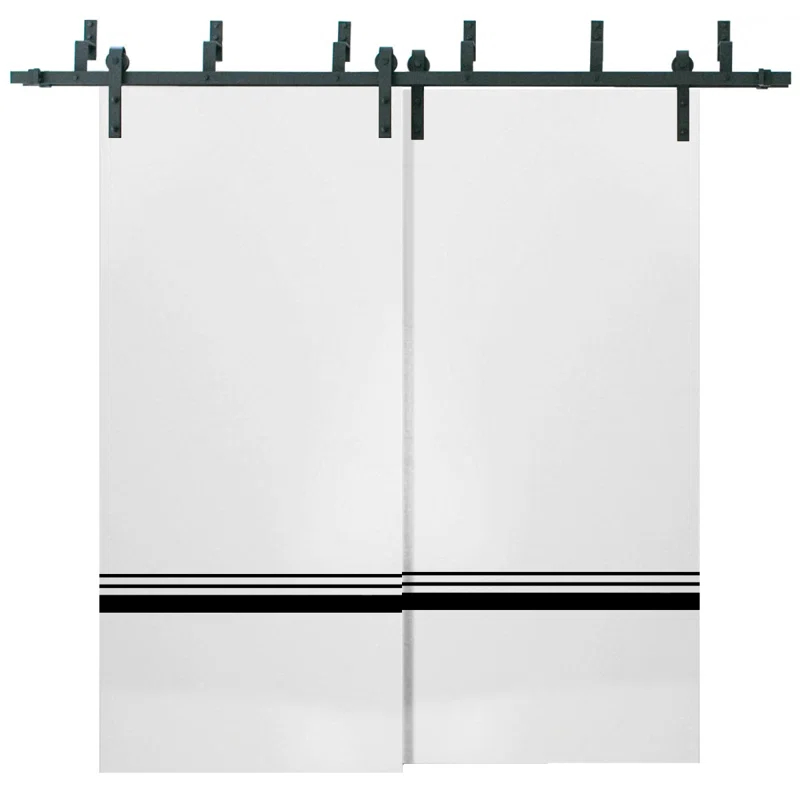 SARTODOORS Solid + Manufactured Wood Paneled Barn Door