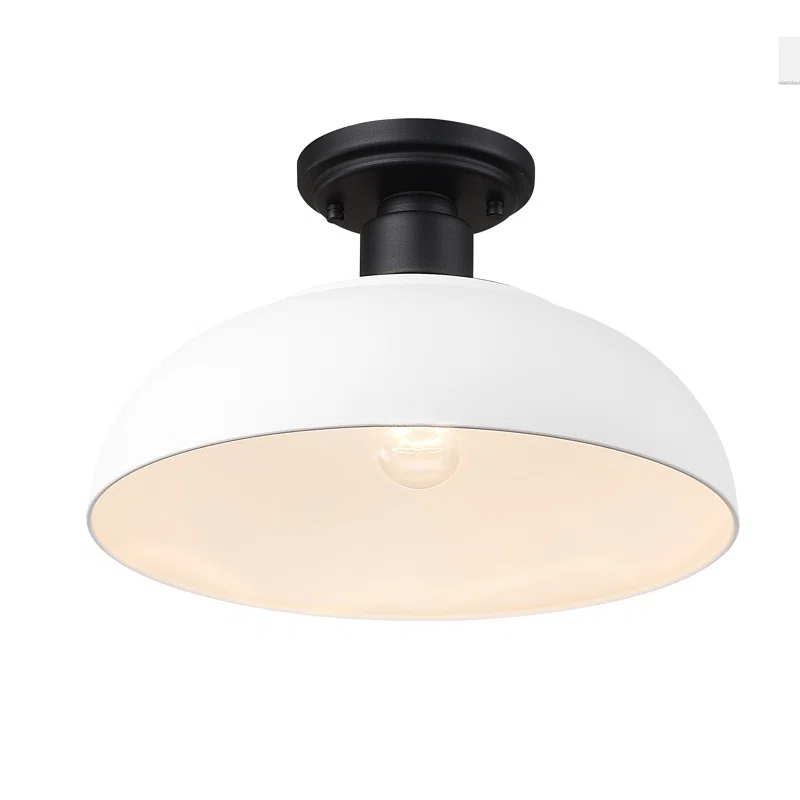 Golden Lighting Levitt 13.625'' W 1 - Bulb Outdoor Semi Flush Mount