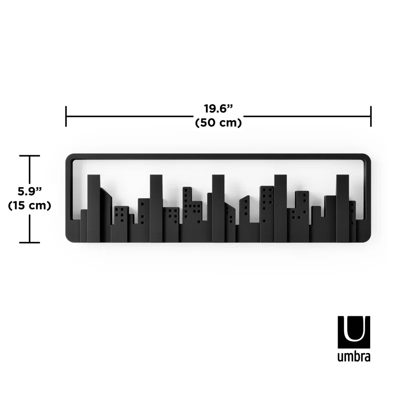 Umbra Skyline Plastic Wall 5 - Hook Wall Mounted Coat Rack