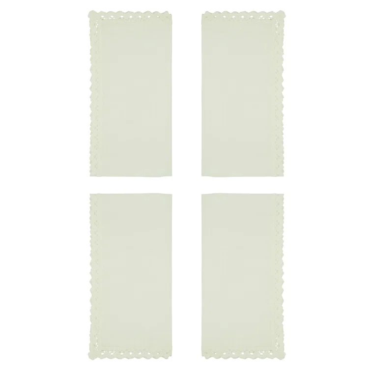 Saro Abilene Collection Polyester Square Napkin (Set of 4)