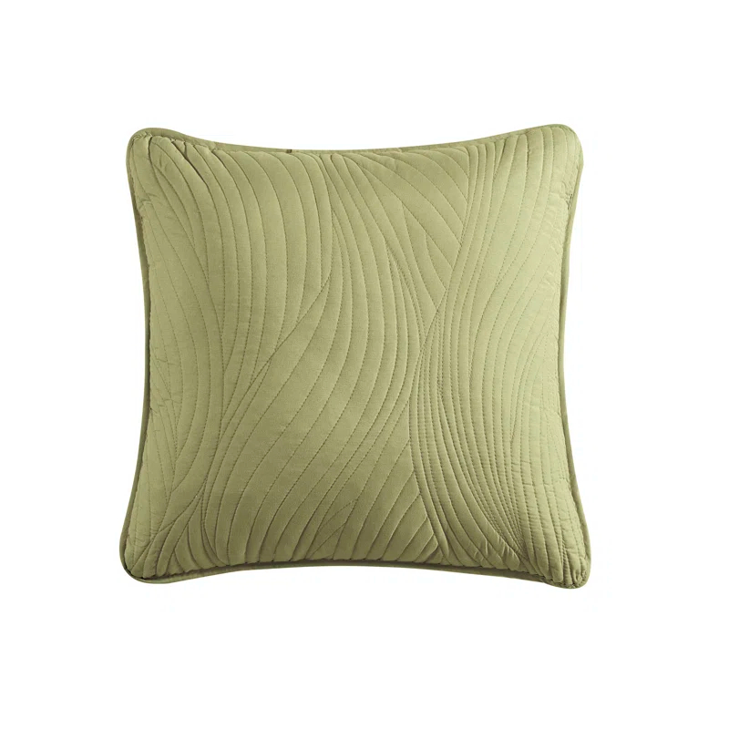 Stream Embroidered Reversible Throw Pillow