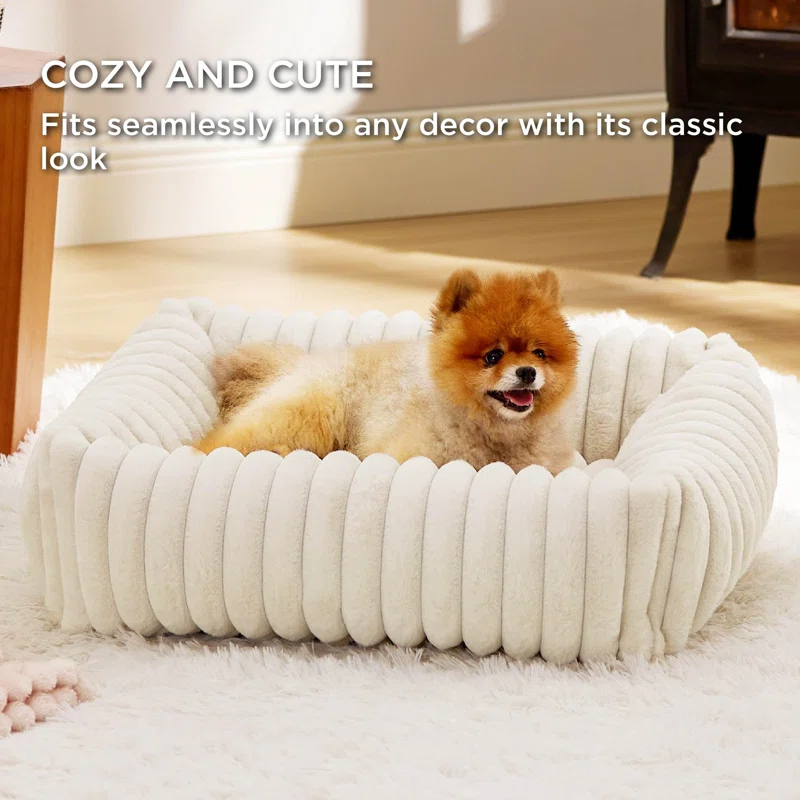 Dog Bed for Small Medium Dog 25x21x7inches Washable Pet Beds