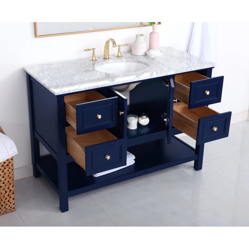 Elegant Kitchen and Bath Elegant Kitchen and Bath 48 Inch Single Bathroom Vanity in Driftwood