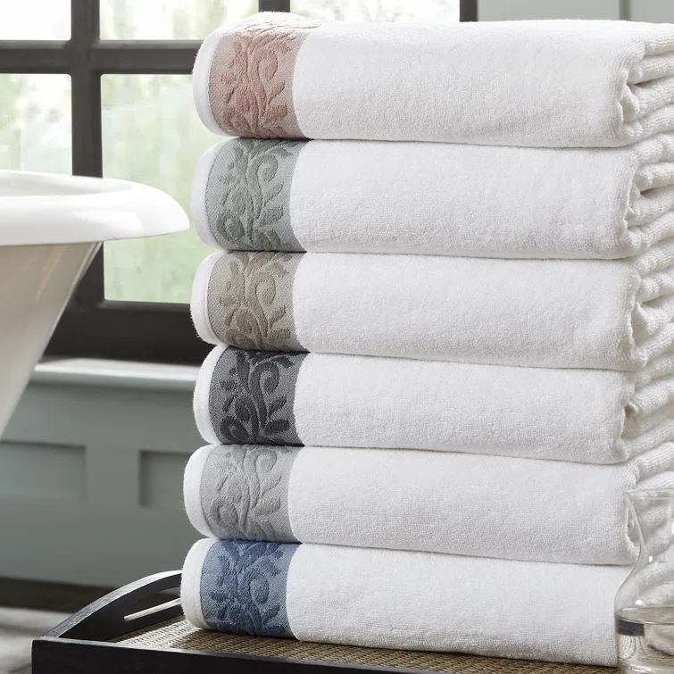 Modern Threads Modern Threads 600 GSM 6-Piece Towel Set with Filgree Jacquard Border