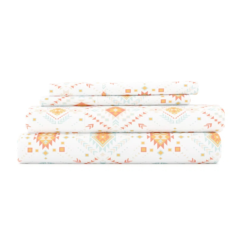 Becky Cameron Home Aztec Dreams Pattern Microfiber Sheet Set