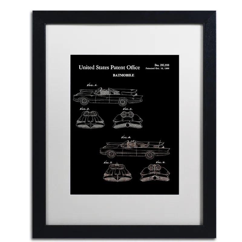 Trademark Fine Art " Batmobile Car Patent 1966 " by Claire Doherty